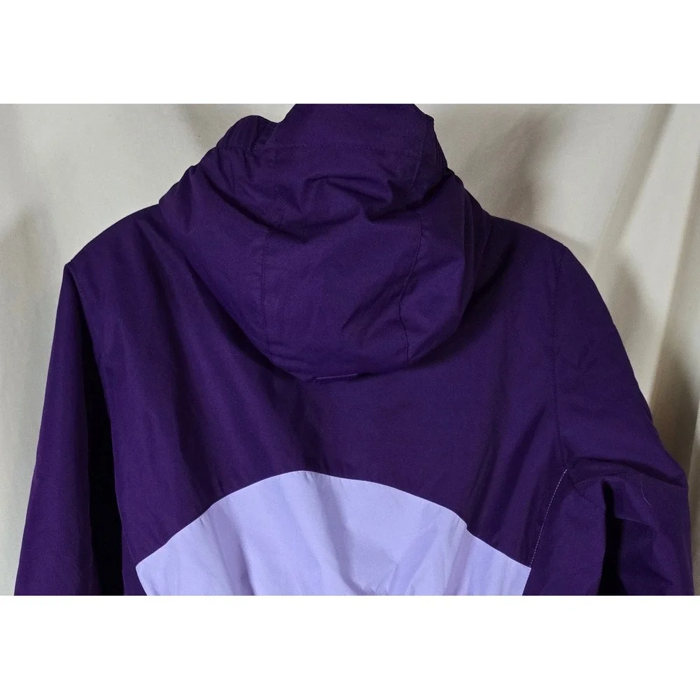 Lands End Kids Girls Purple‎ Light Purple Star Ski Jacket Hooded Zip Up XL